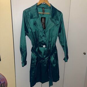 Elegant Teal Long Sleeve Dress